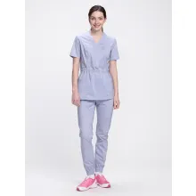 Костюм женский хирургический Модерн-004 (тк.Стрейч,120) MedLine, серый фото