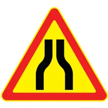 Дорожный знак 1.20.1 Сужение дороги (Временный A=900) Тип А фото