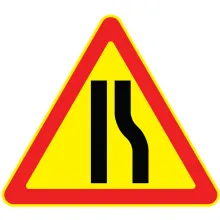 Дорожный знак 1.20.2 Сужение дороги (Временный A=900) Тип А фото