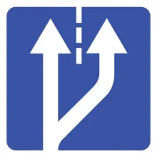 Дорожный знак 5.15.3 Начало полосы (B=700) Тип А фото
