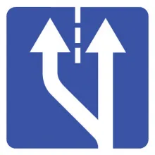 Дорожный знак 5.15.4 Начало полосы (B=700) Тип А фото