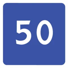 Дорожный знак 6.2 Рекомендуемая скорость (B=700) Тип А фото