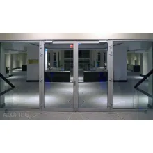 Внутренняя противопожарная дверь с огнестойким стеклом (EI60 C5, 1800 мм x 2100 мм, Двустворчатая дверь) фото