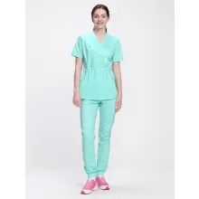 Костюм женский хирургический Модерн-004 (тк.Стрейч,120) MedLine, мятный фото