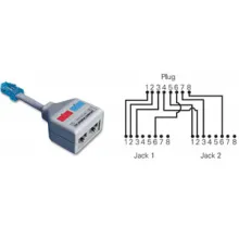 Siemon YT4-E2-E2 - разветвитель RJ-45 на два гнезда (4Pr.T568A/T568B -> 2 x 2Pr.10BASE-T) (10 штук в упаковке) фото