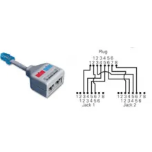 Siemon YA4-U2-U2 - разветвитель RJ-45 на два гнезда (4Pr.T568B -> 2 x 2Pr.USOC) (10 штук в упаковке) фото