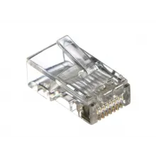 ROS-00045 Коннектор RJ45 (8p8c) cat.5е, для одножильного и многожильного кабеля (нож с 2-мя зубцами), 100 шт в упаковке фото
