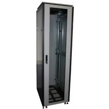 Шкаф телекоммуникационный 19", 24U, 600х600х1200 с задней панелью и перфорированной дверью фото
