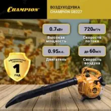 Воздуходувка бензиновая CHAMPION GB227 фото