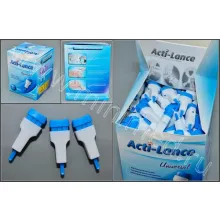 Ланцет Acti-lance Universal, глубина прокола 1,8мм, игла 23G, синий, уп.200шт фото