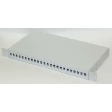 КРС-24-FC/APC - кросс оптический стоечный (19"), 1U, 24 порта, SM, FC/APC, укомплектованный фото