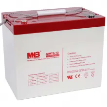 MNB MM75-12 Аккумуляторная батарея серии MM (12 В, 75 Ач, 260х167х213 мм, 21,8 кг) фото