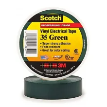 3M Scotch® 35 - изоляционная лента высшего класса, зеленая, 19 мм х 20 м х 0,18 мм фото