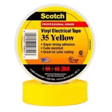 3M Scotch® 35 - изоляционная лента высшего класса, желтая, 19 мм х 20 м х 0,18 мм фото