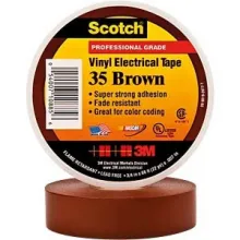 3M Scotch® 35 - изоляционная лента высшего класса, коричневая, 19 мм х 20 м х 0,18 мм фото