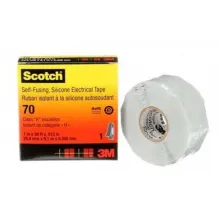 3M Scotch 70 - самослипающаяся силиконовая резиновая изоляционная лента, 25 мм х 9 м фото