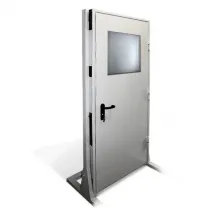 Дверь противопожарная однопольная с остеклением 1000×2100 EI-30 фото
