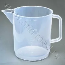 Стакан низкий 2000 мл. с ручкой, с дел.,п/п, уп.12 шт, LAMAPLAST фото