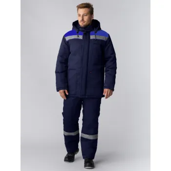 Костюм зимний Партнер NEW (тк.Смесовая, 210) п/к, т.синий/васильковый фото 1