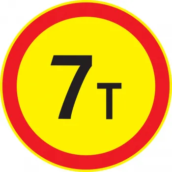 Дорожный знак 3.11 Ограничение массы (Временный D=700) Тип А фото 1