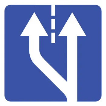 Дорожный знак 5.15.4 Начало полосы (B=700) Тип А фото 2