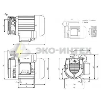 Безмасляный вакуумный насос VT 4.8 фото 2