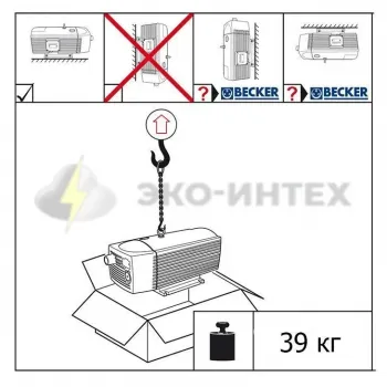 Безмасляный вакуумный насос VT 4.40 - 0-65 фото 3