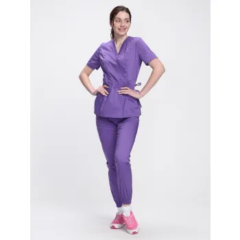 Костюм женский хирургический Модерн-004 (тк.Стрейч,120) MedLine, сиреневый фото 2