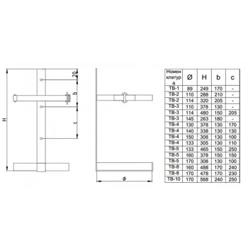 Кронштейн ТВ5, диаметр 133мм (с метал. защелкой для ОП5; ОУ5) фото 2