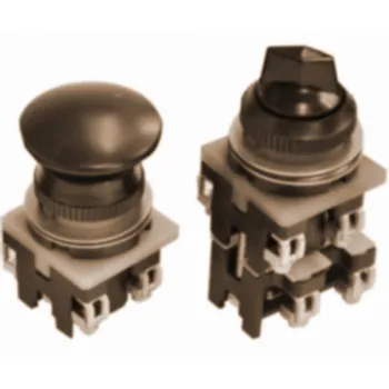 КНОПОЧНЫЙ ВЫКЛЮЧАТЕЛЬ КУ031202 У2  3 Р  ЦИЛИНДРИЧЕСКИЙ  КРАСНЫЙ  IP54 фото 2
