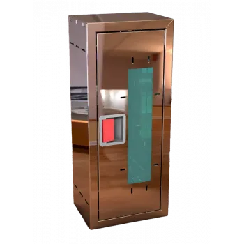 Шкаф пожарный нерж. ШП-о1 (ШПО-103) НО, евроручка фото 1