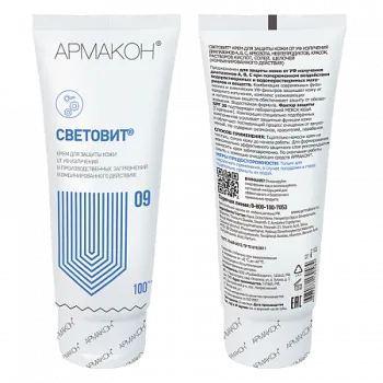 Крем СВЕТОВИТ от УФ-излучений диапазонов А В С (SPF30) 100 мл фото 1