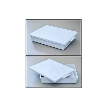 Лоток полимерный прямоугольный с крышкой, б/ячеек, ЛПпу-0,5 "ЕЛАТ"(неавтоклавируемый) фото 1