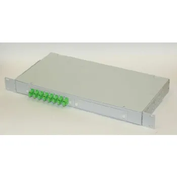 КРС-8-SC/APC - кросс оптический стоечный (19"), 1U, 8 портов, SM, SC/APC, укомплектованный фото 1