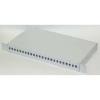 КРС-24-ST - кросс оптический стоечный (19"), 1U, 24 порта, SM, ST/UPC, укомплектованный фото 1