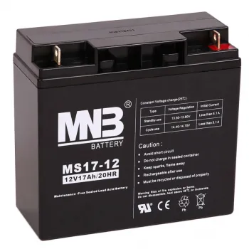 MNB MS17-12 Аккумуляторная батарея серии MS (12 В, 17 Ач, 181х77х160 мм, 4,92 кг) фото 1