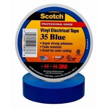 3M Scotch® 35 - изоляционная лента высшего класса, синяя, 19 мм х 20 м х 0,18 мм фото 1