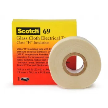 3M Scotch 69 - стекловолоконная электроизоляционная лента, 19 мм х 33 м фото 1