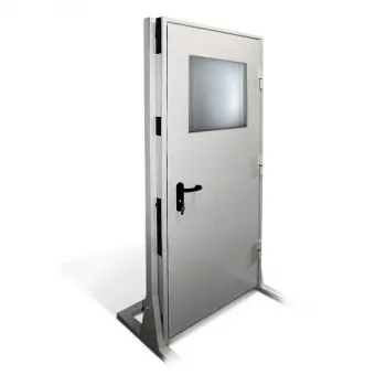 Дверь противопожарная однопольная с остеклением 1100×2100 EI-30 фото 1