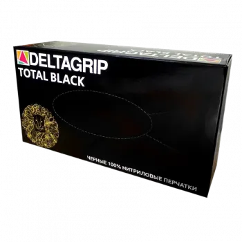 DELTAGRIP Slim SN Total Black Перчатки нитриловые неопудренные черного цвета фото 2